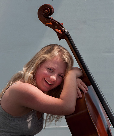 Cellist on the ferry from Bainbridge Island to Seattle, Sunday June 24, 2012.